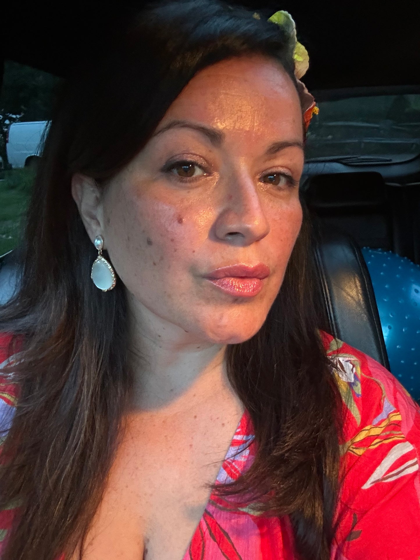 Antique Style Drop White Earrings